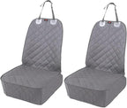 Dog Car Seat Cover 2 Pack, Waterproof Front Seat Car Cover for Cars, Trucks, and Suvs, Pet Front Cover for Cars, Nonslip Dog Seat Cover Grey