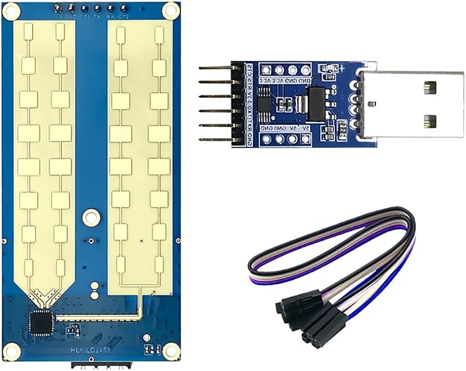 LD2451 24G Vehicle Status Monitoring Sensor Module Vehicle Ranging and Speed Measurement Millimeter Wave Ra·DAR Adapter (Module Test Kit)