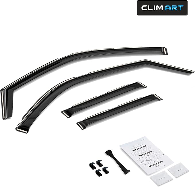 in-Channel Incredibly Durable Rain Guards for Toyota Tundra 2022-2026 Double Cab, Original Window Deflectors, Vent Window Visors, Vent Deflector, 4 pcs. - 622416