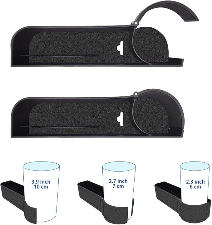 Car seat gap filler organizer,multifunctional car seat organizer,Adjustable Cup Holder car console side storage box Holders phone, sunglasses,car accessories (Black style 3)