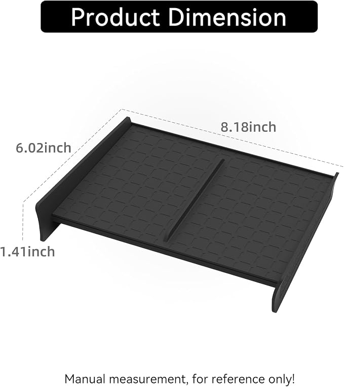 Center Console Organizer for Toyota RAV4 2026 Central Control Storage Box Insert Tray ABS and PVC Interior Auto Accessories Black 2PCS/Set