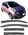 Window Visors Compatible with 2013-2015 Chevy Spark, Hatchback 4Dr Slim line Tape On- Smoke Tint Acrylic by, 2014 |, Hatchback 4Dr, Slim line, Tape On- Smoke, Improve Circulation, Impact Resistant, Waterproof, Tint, 2014