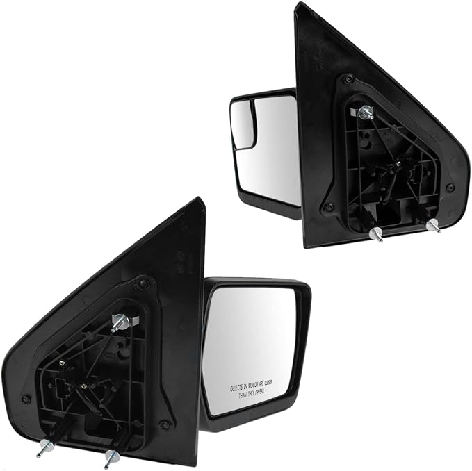 2 Piece Driver and Passenger Side Mirror Assembly Set Electric Adjustment Non-Heated No Memory Textured Compatible with 2004-2014 Ford F150 FO1320233 FO1320348 FO1320408 FO1321233 FO1321348