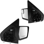 2 Piece Driver and Passenger Side Mirror Assembly Set Electric Adjustment Non-Heated No Memory Textured Compatible with 2004-2014 Ford F150 FO1320233 FO1320348 FO1320408 FO1321233 FO1321348