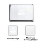 Polodunn for Honda Civic 2022-2025, for Accord/HRV/CRV 2023-2025, for Acura Integra 2023 2024 - Hazard Warning Light Push Button Cover, Emergency Flashers Trim Accessories (Silver)