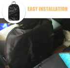 2pcs Kick Mats Backseat Protector Pad for Feet, Waterproof Oxford Fabric Anti-Scuff Vehicle Seat Back Covers, Black Travel Accessories