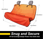 Back Seat Cover for Car Trucks Van SUV Jeep,Waterproof Rear Bench Towel Seat Covers for Dogs and Kids,Automotive Backseat Protector (Orange)