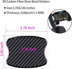 4Pcs Car Door Handle Protective Films,Universal 3D Carbon Fiber Car Door Handle Paint Protection Film for Grip Recesses(S)