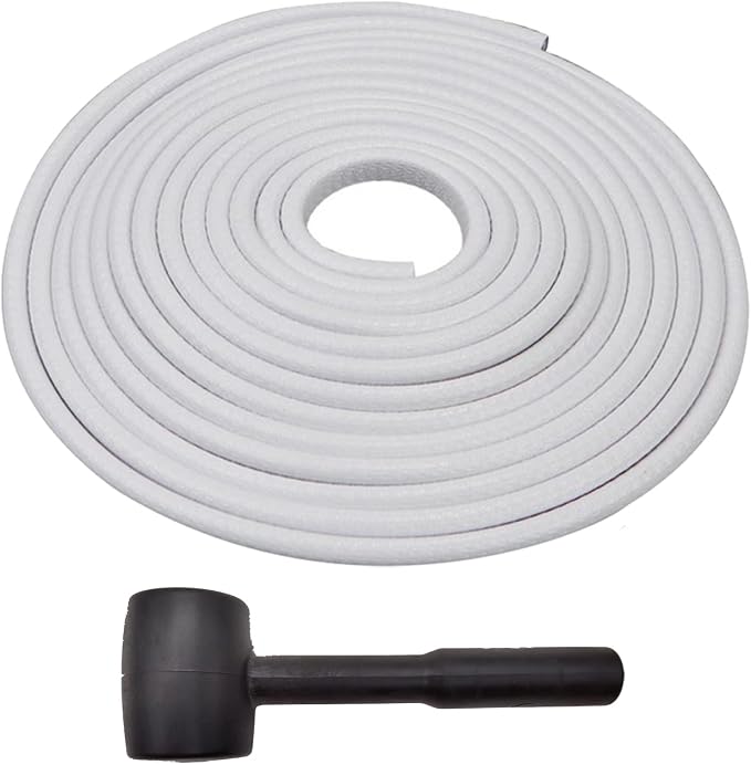 Car Door Edge Guards White, 32.8Ft(10M) Car Door Edge Protector Rubber U Shape Edge Trim Universal Fit for Jeep Trucks Offroad SUV All Vehicles with Rubber Mallet(White 32.8FT)