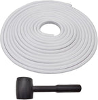 Car Door Edge Guards White, 32.8Ft(10M) Car Door Edge Protector Rubber U Shape Edge Trim Universal Fit for Jeep Trucks Offroad SUV All Vehicles with Rubber Mallet(White 32.8FT)