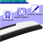 Craedli 4PCS Car Door Edge Guards Protector, Anti-Scratch Car Door Self Adhesive Anti-Collision Trim Strip Auto Side Door Protector, Universal Auto Body Bumper Guard for Cars SUV Truck(Black&White)