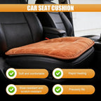 Car Seat Cushion, Breathable Soft Auto Front Seats Protector Pad for Comfortable Driving, Warm Vehicle Interior Driver Seat Non-Slip Decorative Accessory for Most Cars(Orange)