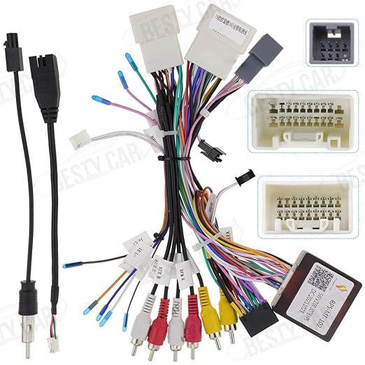 16pin Car Stereo Wiring Harness Adapter with Canbus Box for Mitsubishi Outlander Pajero Support OEM Rockford Amplifier Camera SWC USB