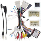 16pin Car Stereo Wiring Harness Adapter with Canbus Box for Mitsubishi Outlander Pajero Support OEM Rockford Amplifier Camera SWC USB