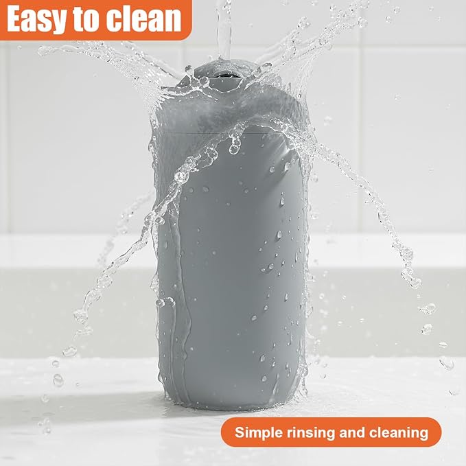 Car Trash Can with Flip Lid, Mini Portable Silicone Auto Cup Holder Garbage Bin, Leakproof Vehicle Trash Storage, Universal Car Accessories for SUV Truck Van Home Office(Gray)