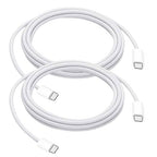 2pack 6FT Long USB C to USB C Cable Compatible for iPhone 17/16/15, 17 16 15 Pro Max, Plus, 16E, 17Air Carplay Charger Cord, AirPods 4, AirPods Pro (2nd/3rd Gen) Woven Car Charging Charger Cord