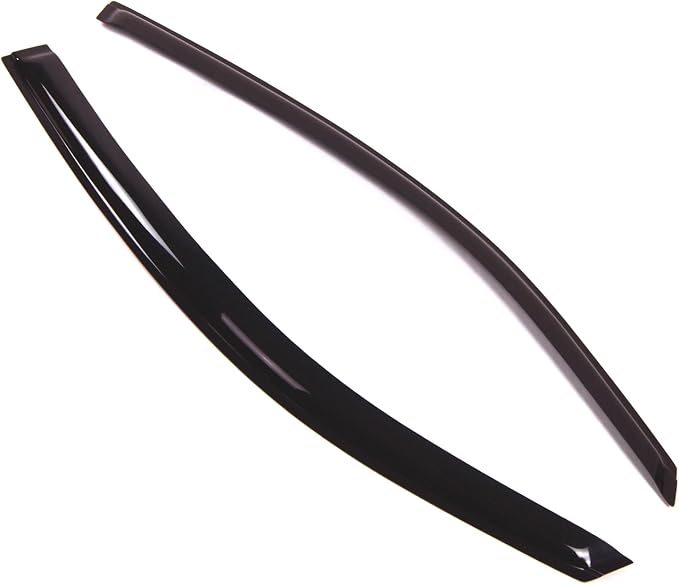 WD2-175 Dark Smoke 2 Pcs Set Window Visor (Outside Mount) Deflector Rain Guard Compatible with 2008-2011 Ford Focus Coupe