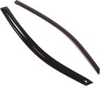 WD2-175 Dark Smoke 2 Pcs Set Window Visor (Outside Mount) Deflector Rain Guard Compatible with 2008-2011 Ford Focus Coupe