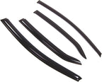 WD2-466RM Dark Smoke 4 Pcs Set Window Visor (Outside Mount) Deflector Rain Guard Compatible with 2007-2012 Toyota Yaris Sedan