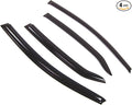 Outside Mount Window Vent Visors Rain Guards Compatible with Toyota Yaris Sedan 2007-2012 | Side Window Wind Deflectors Rain Shields | Black Tinted, 4 Pcs Set, BGWV-466RM