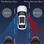 2Pcs Cars Square Blind Spot Mirrors, Car Side Mirror Blindspot Adjustabe Angle 360 Degree Wide Angle Convex RearView Removable for Enhanced Safety Universal Accessories for Suvs RVs Trucks