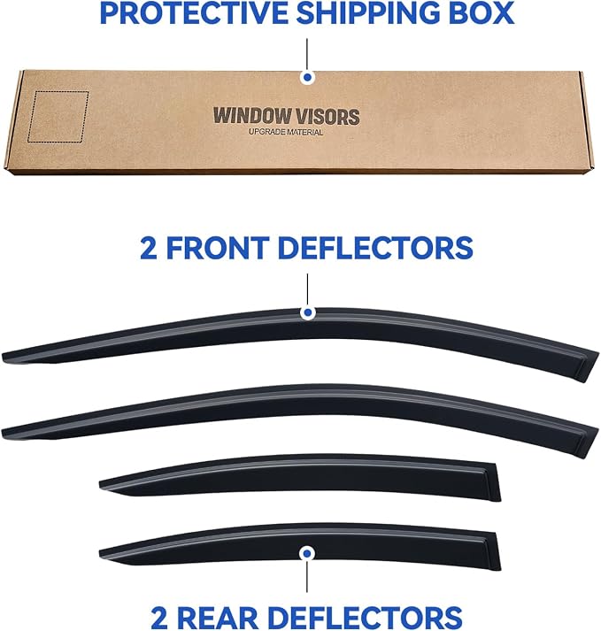 Window Visors Rain Guards for 2025 2026 Toyota Camry, Out-Channel Window Vent Wind Deflectors Visors Shades for 25 26 Camry LE SE XLE XSE