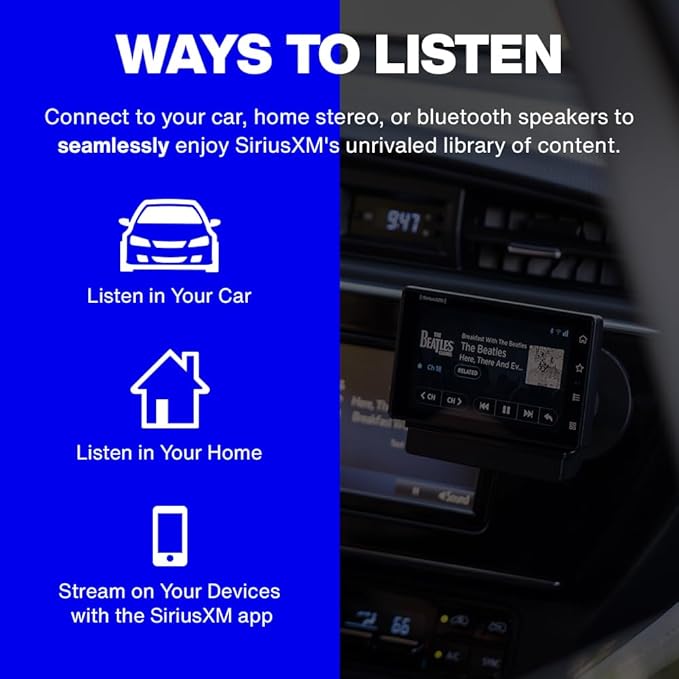 SXWB1V1 Tour Dock & Play Radio with 360L, PowerConnect Vehicle Dock, and Bluetooth