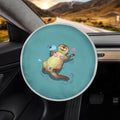 Otter Steering Wheel Sun Shade Cover Steering Wheel Sun Foil Anti-Heat Aluminum Steering Wheel Cover Steering Wheel Sun Heat Shield for SUV Truck Van