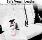 Tesla Seat Cleaner & Stain Remover, Tesla Interior Cleaner for White & Black Vegan Leather | Tesla Model Y Juniper Accessories 2026 & Tesla Model 3 Accessories, S/X/Cybertruck