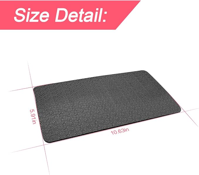 Car Dashboard Anti-Slip Rubber Pad, 10.6 x 5.9 Universal Non-Slip Car Magic Dashboard Sticky Adhesive Mat for Phones Sunglasses Keys Electronic Devices and More Use (Black/Car Texture)