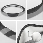 Customized Auto Car Steering Wheel Cover for Toyota Rav4 Corolla Camry Highlander (Black+Gray-Standard Size)
