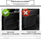 Bling Rhinestone Kick Mats Back Seat Protectors - Premium Car Seat Back Protector with Crystal Diamonds, Fits Most Cars - Stylish Car Interior Decor Accessories for Women & Girls White 2Pcs