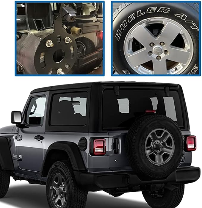 Classic 1.0 Backup Camera for Jeep Wrangler Spare Tire Mount 2007-2018, Rear View Reverse Aftermarket Camera for JK JKU Rubicon Sahara Sport Unlimited Removable Guidelines w/OEM Monitor Adapter