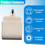 YoRise Car Air Vent Storage Bag, PU Leather Auto Hanging Storage Pouch with Hook, Portable Car Console Organizer, Vehicle Dashboard Organizer Accessories for Key, Cell Phone, Coin, Sunglasses (Beige)