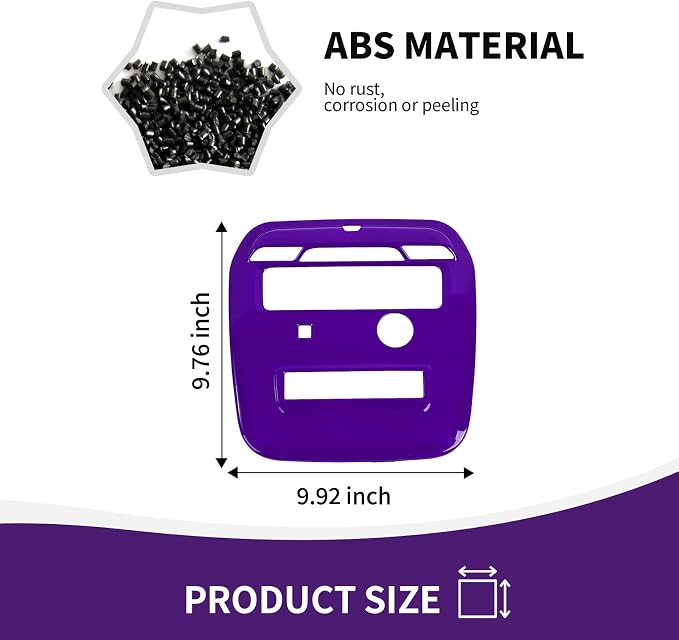 for Bronco Front Reading Light Panel Trim Cover Compatible with 2021-2025 Ford Bronco Interior Accessories 2-Door 4-Door, Purple (with AUX Switches)