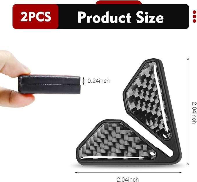 2PCS Car Door Edge Guards, Carbon Fiber Car Door Corner Guards, Anti-Collision Door Corner Protector Trim, Self-Adhesive Auto Corner Protect Sticker, Universal Exterior Decor Accessories
