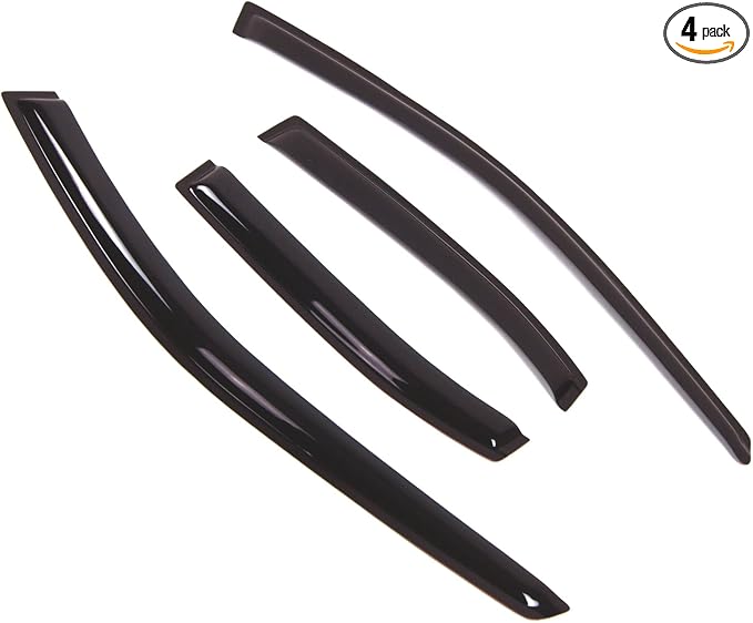 Outside Mount Window Vent Visors Rain Guards Compatible with Nissan Altima Sedan 1998-2001 | Side Window Wind Deflectors Rain Shields | Smoke Tinted, 4 Pcs Set, DGWV-333