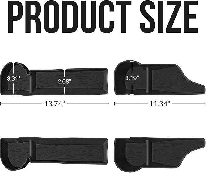 Car Door Storage Box for 2019-2024 Subaru Forester Accessories, Front & Rear Door Side Pocket Organizer with Car Cup Holder Insert, Non-Slip Waterproof Door Slot Protective Pad, 4 Pack