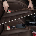 Car Seat Gap Filler Set of 2, 3IN1 Seat Side Gap Filler Plug with Storage Slot & Hook Function, Soft Foam Universal Fit Car SUV Truck Fill Gap Between Seats Console Organizer（Dark Brown）