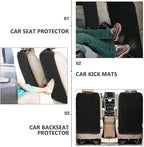 ERINGOGO 2pcs Car Kick Mats Back Seat Protector for Black Auto Seat Back Anti-kick Pad for Safety in Cars