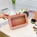 Clear Makeup Bag Small, TSA Approved Portable Toiletry Bag with Zipper Cosmetic Travel Bag Makeup Organizer Case Mini Makeup Pouch for Purse Car Organizer Bag for Women Men