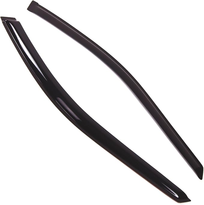 WD2-208 Dark Smoke 2 Pcs Set Window Visor (Outside Mount) Deflector Rain Guard Compatible with 1998-2002 Honda Accord Coupe