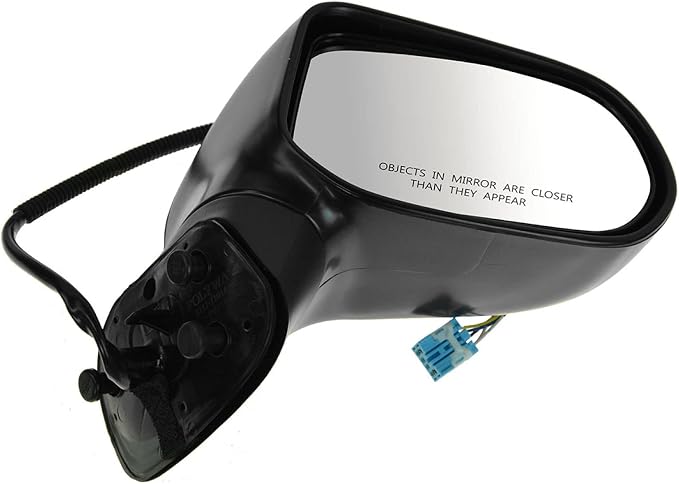 Passenger Side Mirror Assembly Electric Adjustment Heated No Memory Black Compatible with 2007-2011 Honda Civic HO1321243 HO1321260