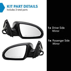 Driver & Passenger Side Mirror Set Power Heated Memory Paint to Match Blind Spot Indicator Fits 2016-2020 Kia Optima KI1320205 KI1321205