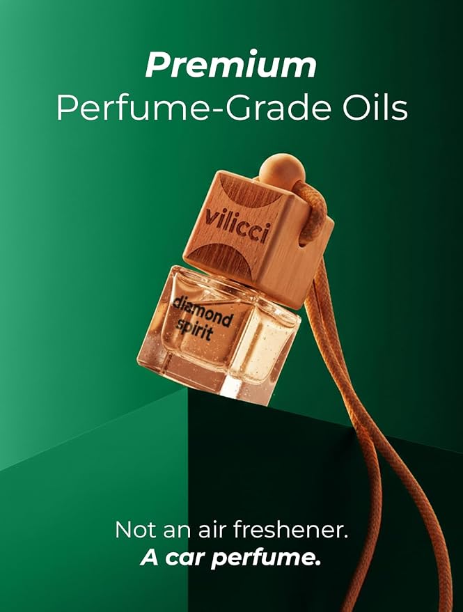 Diamond Spirit Car Air Freshener – Spicy Clean Car Fragrance & Odor Eliminator | Long-Lasting Car Diffuser | Vegan & Cruelty-Free Fragrance Oils | Premium Auto Perfume | Lasts up to 120 Days