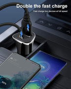 USB-C Car Charger, 3.4A USB Type C Car Charger Adapter & Fast Charge Cable | C Cord Cargador USBC Lighter for Samsung Galaxy S26 S25 S24 S23 S22 A17 iPhone 17e 17 16e 16 15 Pro Max Android Cigarette 12V