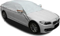 Safe View Half Car Cover Top Waterproof/Windproof/Dustproof/Windshield Cover Snow Winter Summer (Sedan 3XL)