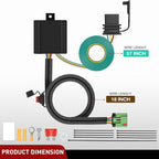 4 Pin Trailer Wiring Harness Kit 55369 Vehicle Standard 4 Way Connector Custom for 1999 2000 2001 2002 2003 2004 Jeep Cherokee Including Laredo and with Skid Shield Simple Fit Tow Hitch
