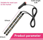 Car LED Strip Light, 24 LEDs RGB Neon Interior Atmosphere Lights, 12V Under Dash Ambient Night Light, Cigarette Lighter Auto Interior Decorative Lamp, Car Accessories (White)