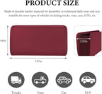 Car Trash Can, Foldable Leather Hanging Trash Bag, Multi-Function Mini Storage Box Garbage Can for Car, Wine Red